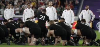 England players watch the Haka